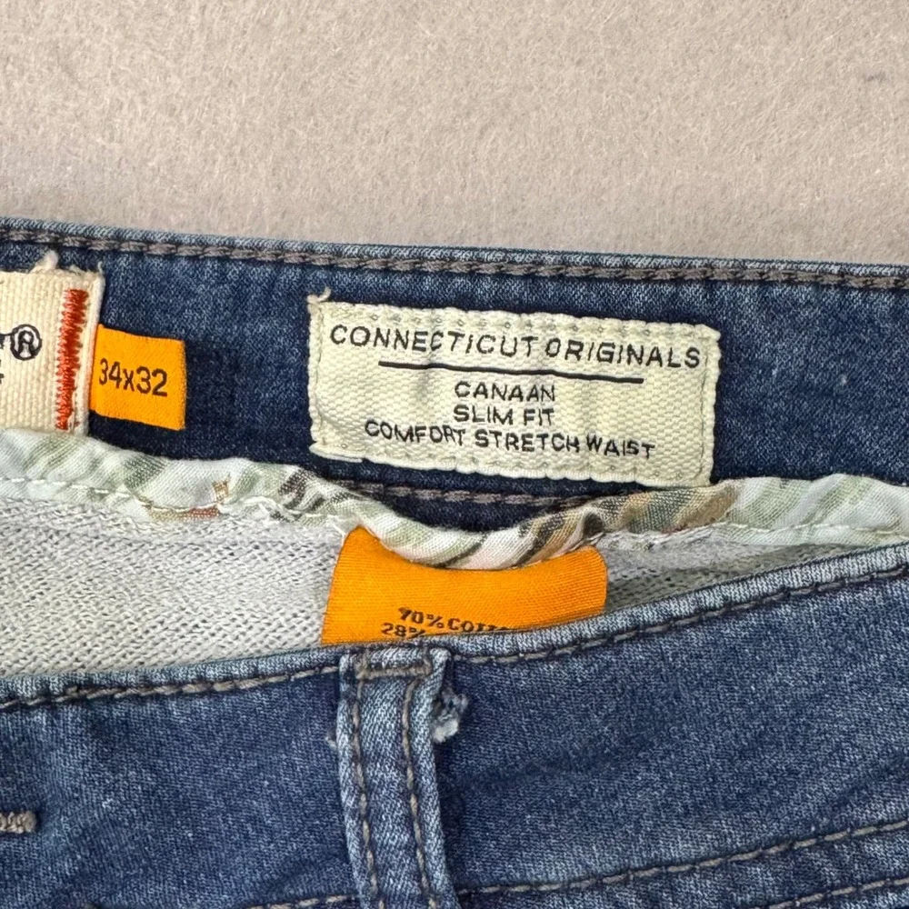 Tailor Vintage Canaan Jeans Mens 34x32 Blue Slim Fit Comfort‎ Stretch Waist